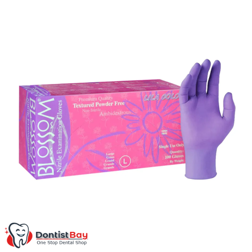 LILA Nitrile Examination Gloves by Blossom