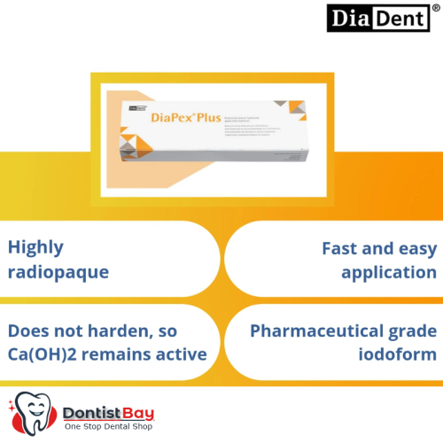 DiaPex Plus, Calcium Hydroxide Paste with Iodoform by DiaDent DiaPex Plus, Calcium Hydroxide Paste with Iodoform by DiaDent