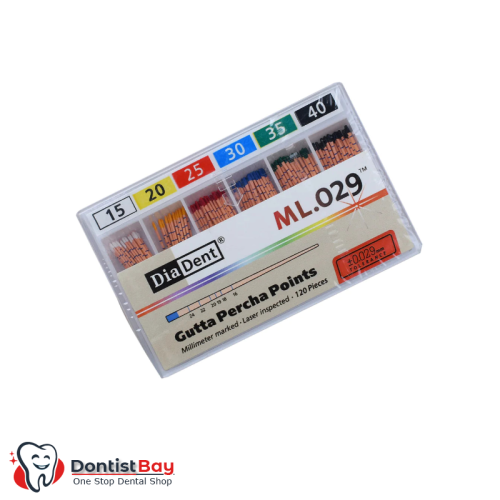 DiaDent Gutta Percha Points, ML.029, 2% Taper, MM Marked GP Points DiaDent Gutta Percha Points, ML.029, 2% Taper, MM Marked GP Points